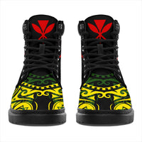 Hawaii All - Season Boots - Polynesian Patterns With Hibiscus Flowers - Polynesian Pride