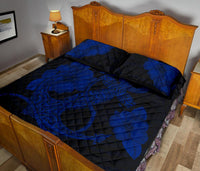 Anchor Poly Tribal Quilt Bed Set Blue - Polynesian Pride