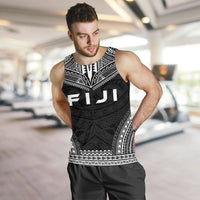 Fiji Men's Tank Top - Polynesian Chief Black Version - Polynesian Pride