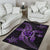 Kanaka Map Hibiscus Plumeria Turtle Art Polynesian Area Rug Violet AH - Polynesian Pride