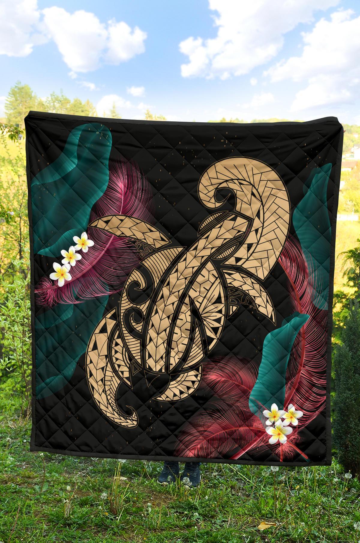 Hawaii Turtle Polynesian Tropical Premium Quilt - Ghia Style Gold - Polynesian Pride