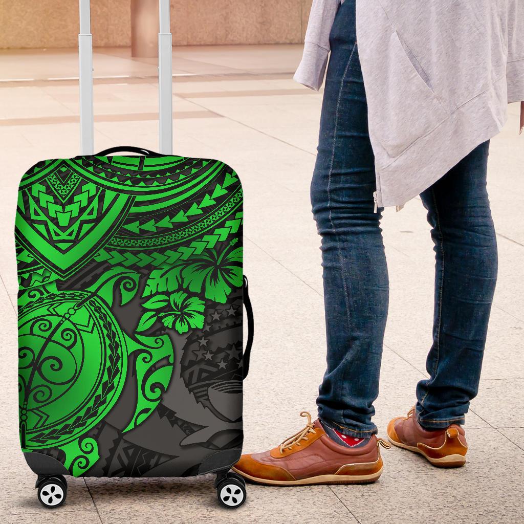 Pohnpei Polynesian Luggage Covers - Polynesian Green Turtle - Polynesian Pride