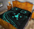 Austral Islands Quilt Bed Set - Turquoise - Frida Style - Polynesian Pride
