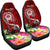 FSM Custom Personalised Car Seat - Turtle Plumeria (Red) - Polynesian Pride