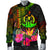 Vanuatu Polynesian Personalised Men's Bomber Jacket - Hibiscus and Banana Leaves - Polynesian Pride