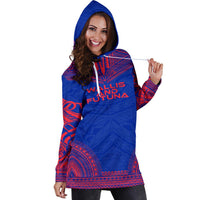Wallis And Futuna Women's Hoodie Dress - Polynesian Flag Chief - Polynesian Pride
