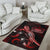 Samoa Polynesian Area Rugs - Turtle With Blooming Hibiscus Red - Polynesian Pride