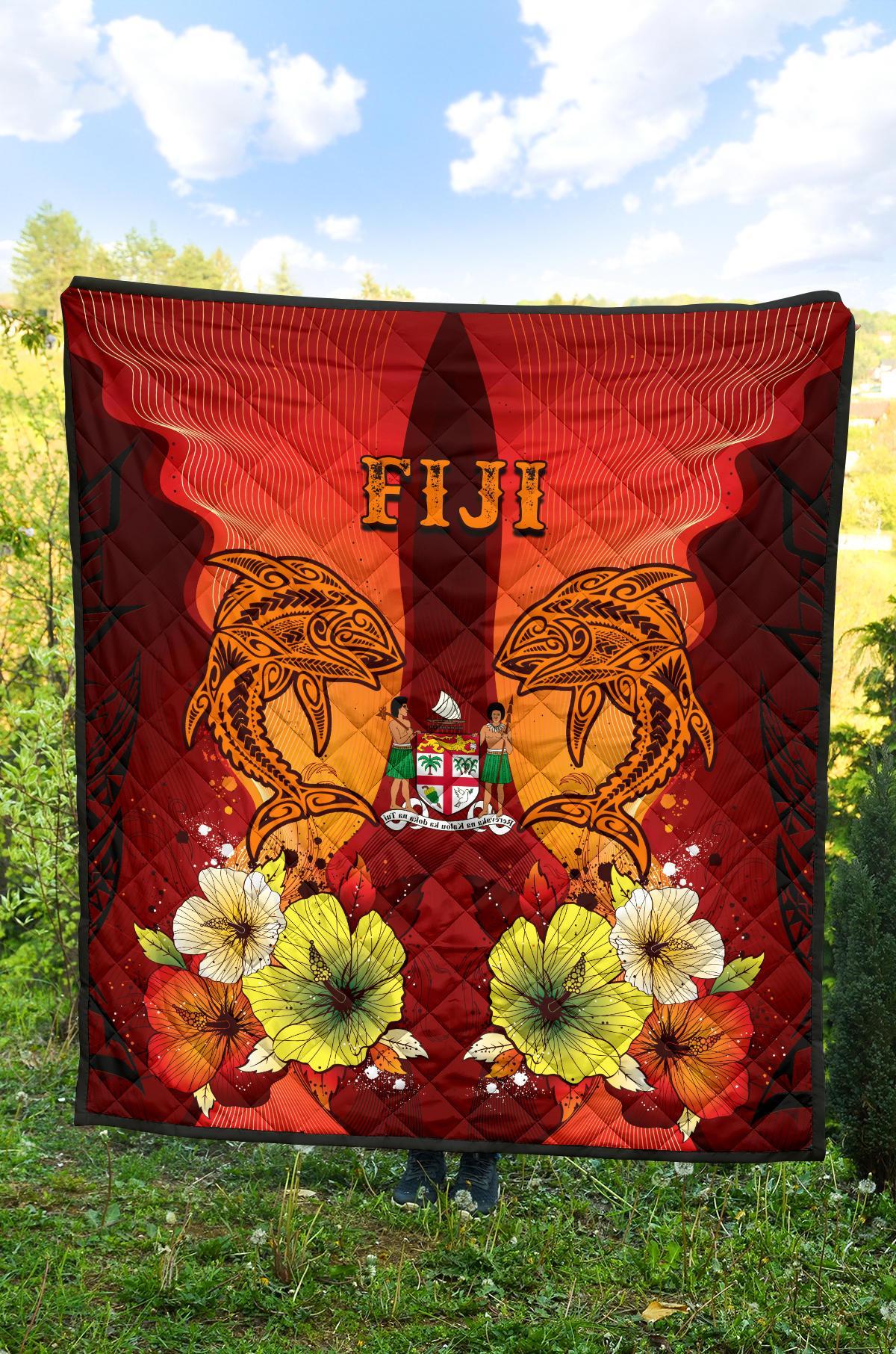 Fiji Premium Quilt - Tribal Tuna Fish - Polynesian Pride