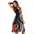 Polynesian Hawaii Midi Dress - Black Plumeria - Polynesian Pride