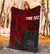 Samoa Personalised Premium Blanket - Samoa Seal With Polynesian Pattern In Heartbeat Style (Red) - Polynesian Pride