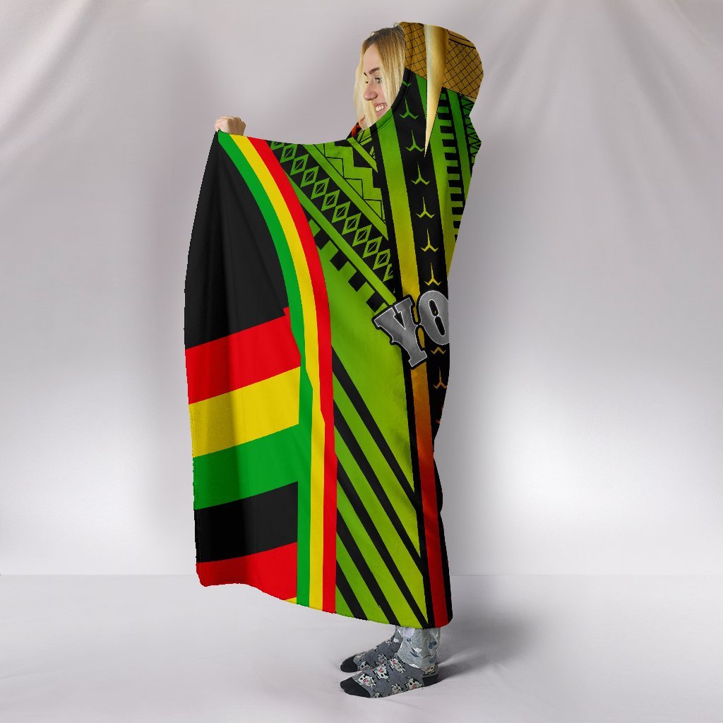 Hawaii Polynesian Custom Personalised Hooded Blanket - Tribal Ornamental - Polynesian Pride