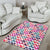 Palm Foliage On Striped Zigzag Rug - Polynesian Pride