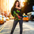 Tonga Polynesian Women's Off Shoulder Sweater - Turtle With Blooming Hibiscus Reggae - Polynesian Pride