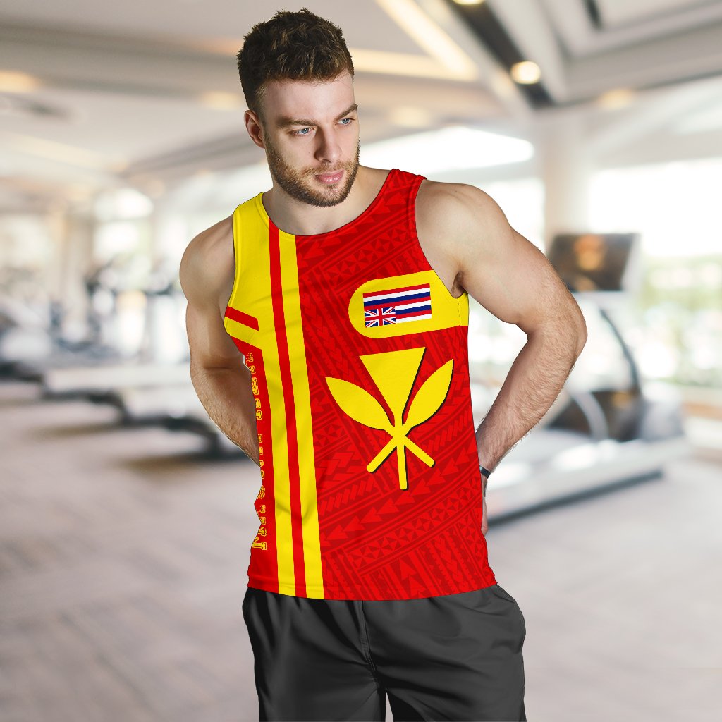 Kanaka Polynesian Mauna Kea Men's Tank Top - Morale Style - Polynesian Pride
