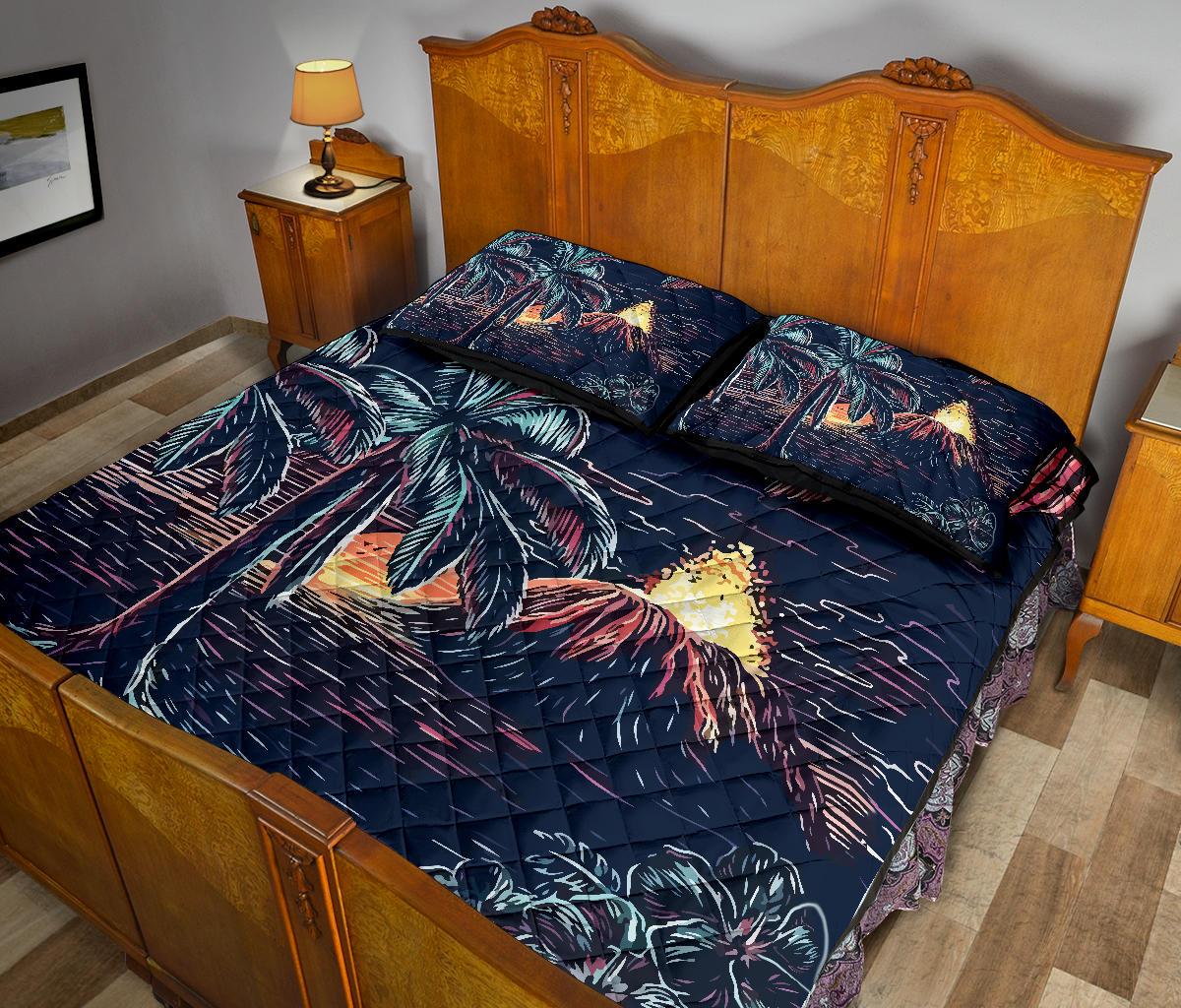 Night On The Land Quilt Bed Set - Polynesian Pride