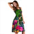 Yap Midi Dress - Turtle Plumeria Banana Leaf - Polynesian Pride