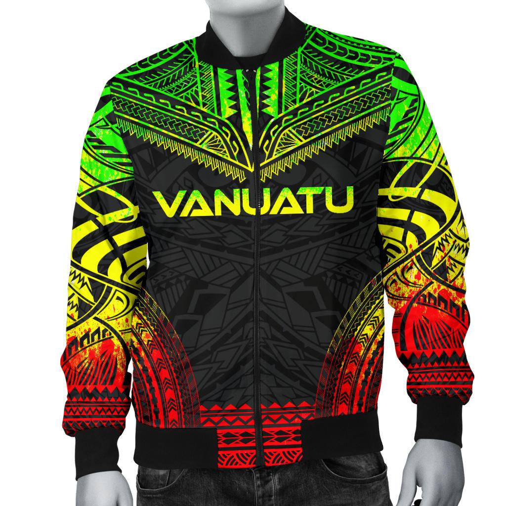 Vanuatu Polynesian Chief Men's Bomber Jacket - Reggae Version - Polynesian Pride