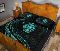 Solomon Quilt Bed Set - Turquoise - Frida Style - Polynesian Pride