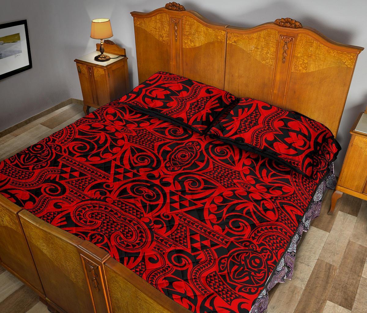 Hawaii Quilt Bed Set Polynesia Kakau Turtle AH - Polynesian Pride