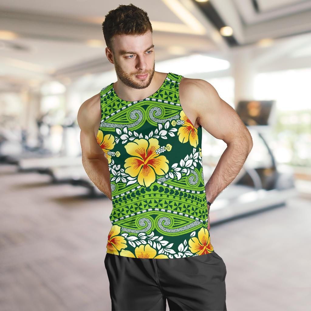 Polynesian Men Tank Top - Polynesian Hibiscus Patterns - Polynesian Pride