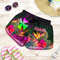 Wallis and Futuna Personalised Women's Shorts - Summer Hibiscus Women Reggae - Polynesian Pride