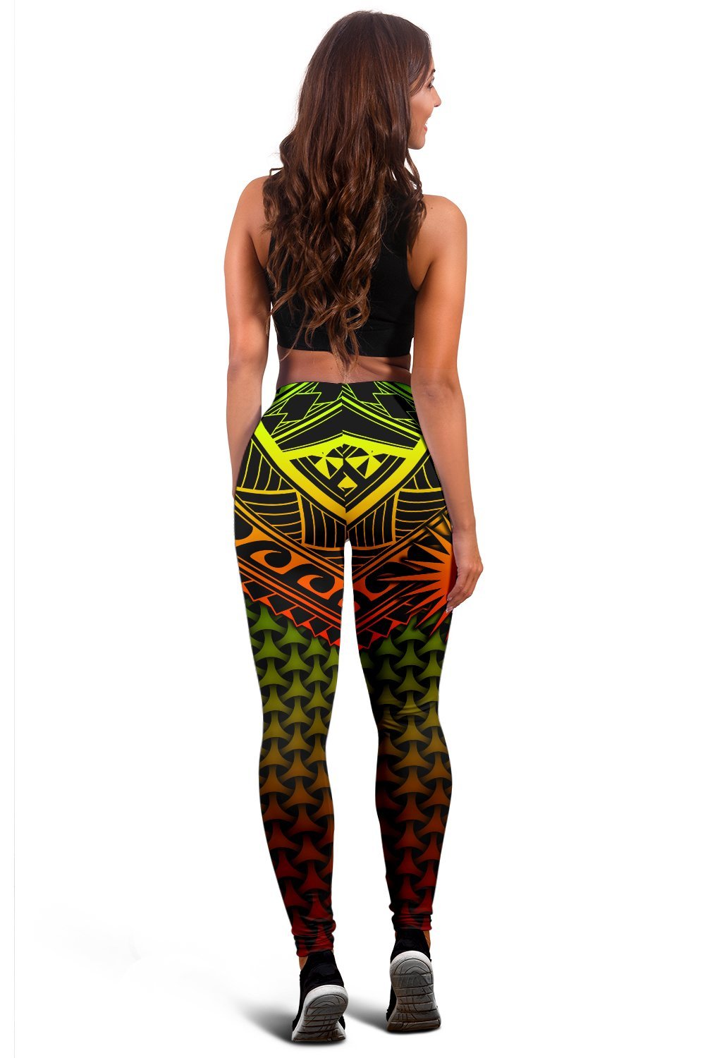 Polynesian Marshall Islands Leggings - Reggae Vintage Polynesian Patterns - Polynesian Pride