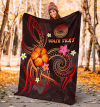 American Samoa Polynesian Personalised Premium Blanket - Legend of American Samoa (Red) - Polynesian Pride