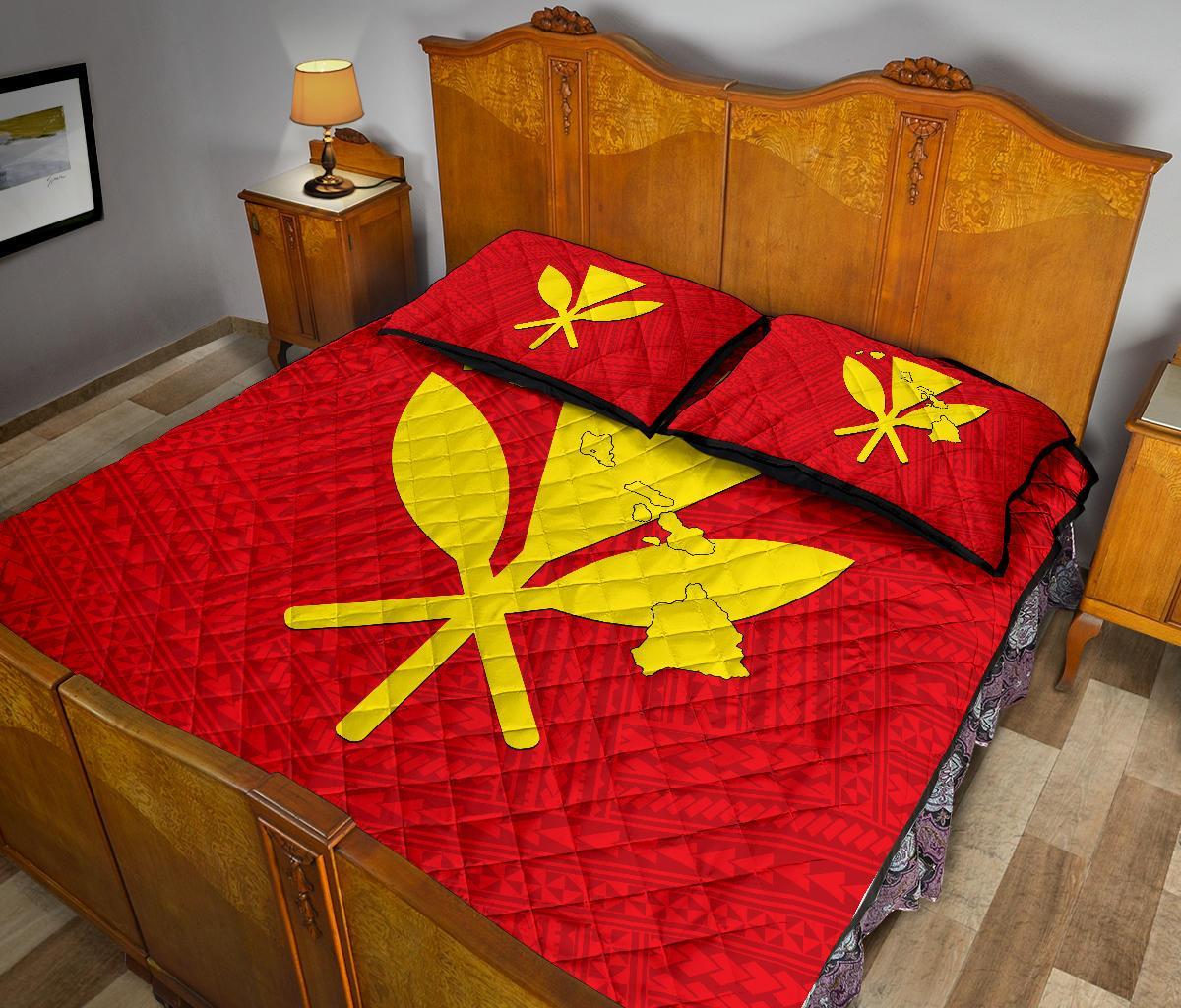 Hawaii Kanaka Polynesian Quilt Bed Set - Polynesian Pride