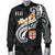 Fiji Men's Bomber Jacket - Fiji Seal Polynesian Patterns Plumeria (Black) - Polynesian Pride