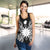 Nauru Polynesian Women Tank Top Map Black - Polynesian Pride