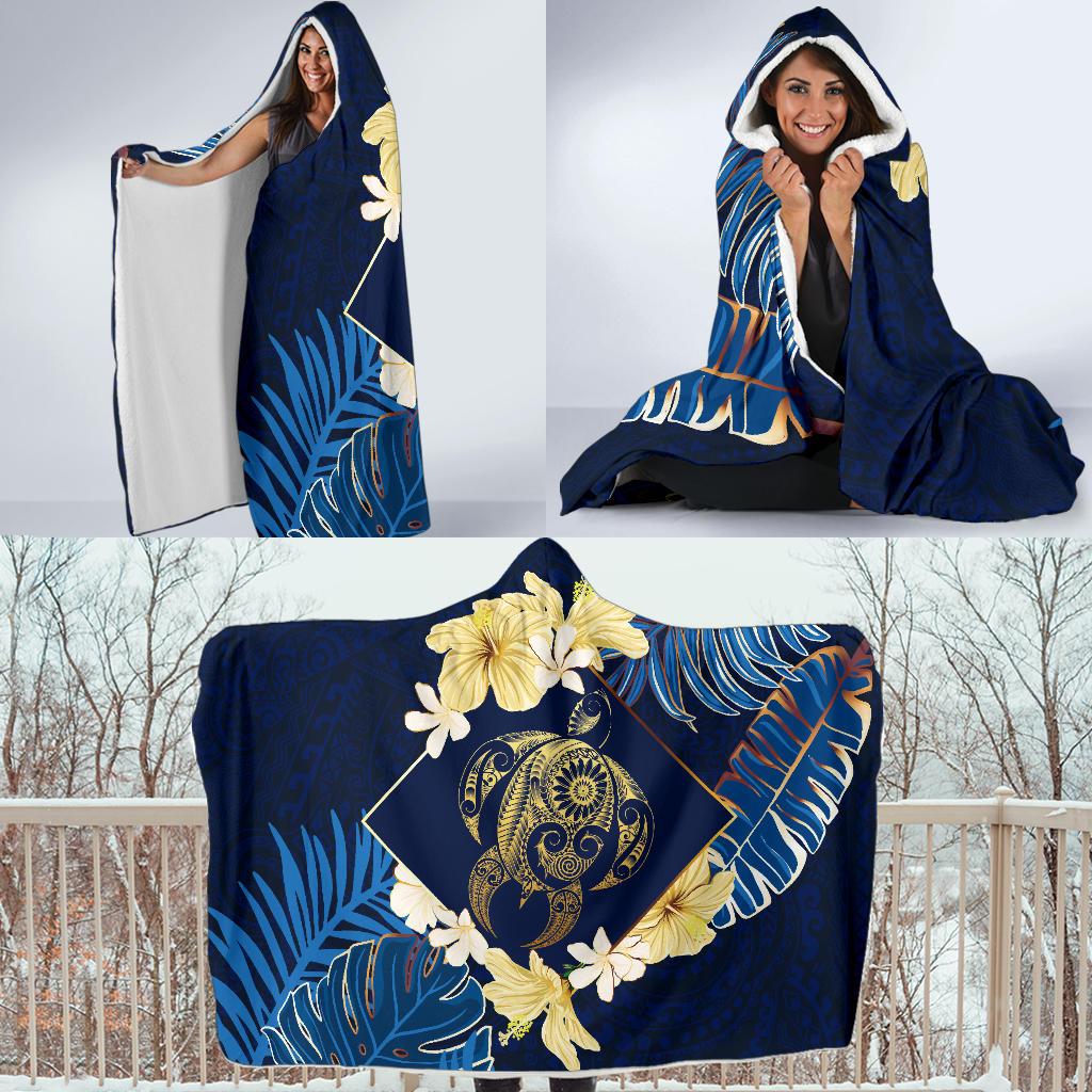 Hawaii Turtle Tropical Hooded Blanket - Taha Style - Polynesian Pride