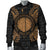 Northern Mariana Islands Polynesian Men's Bomber Jacket Map Gold - Polynesian Pride