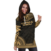 Kanaka Maoli Women's Hoodie Dress - Polynesian Gold Chief - Polynesian Pride
