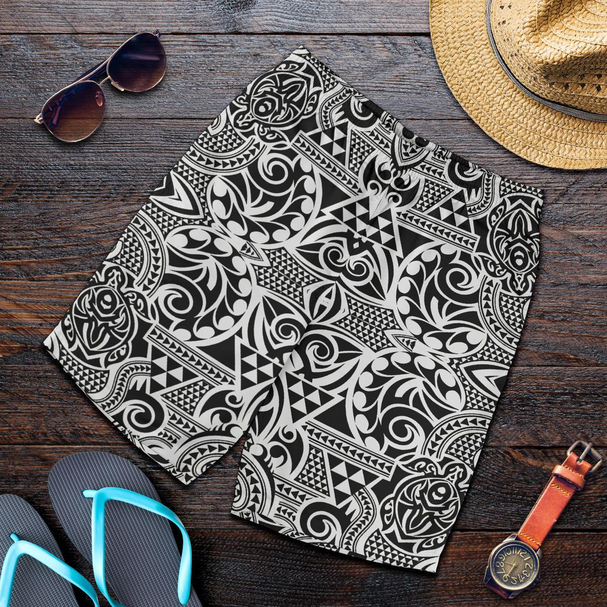 Polynesian Kakau Turtle Men's Short - Polynesian Pride