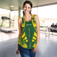 Society Islands Women Racerback Tank - Polynesian Tattoo Flag - Polynesian Pride