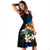 Tonga Polynesian Midi Dress - Turtle With Plumeria Flowers - Polynesian Pride