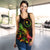 Chuuk Polynesian Women Tank Top - Turtle With Blooming Hibiscus Reggae - Polynesian Pride