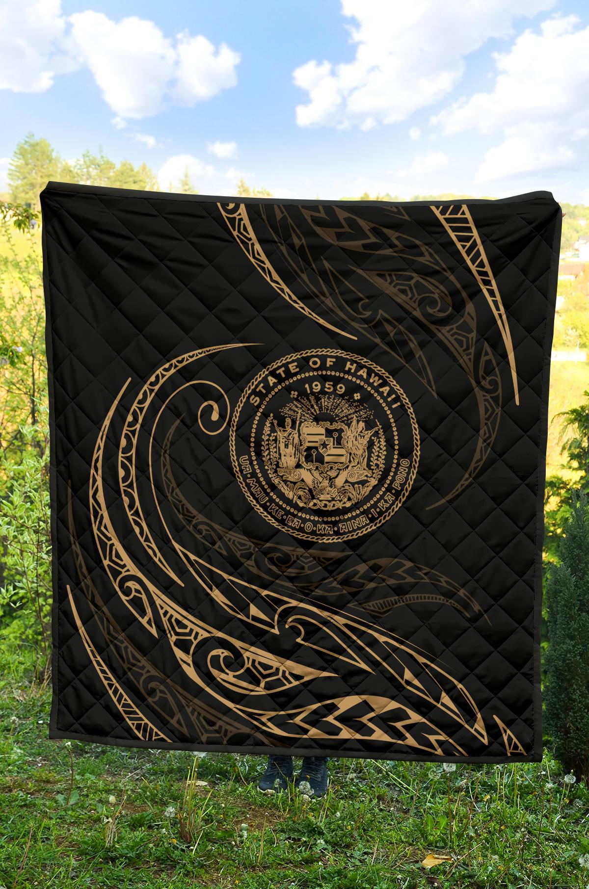 Hawaii Premium Quilt - Gold - Frida Style - Polynesian Pride