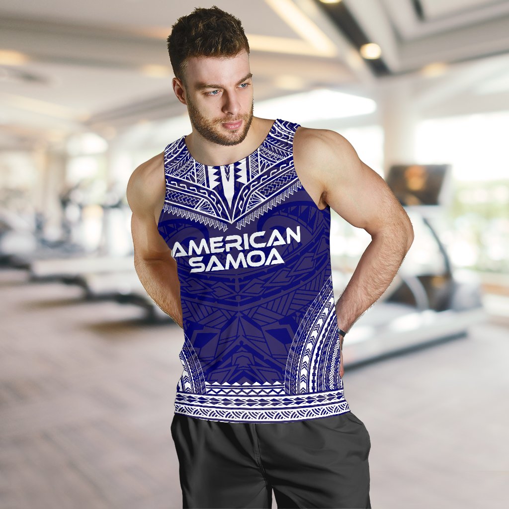 American Samoa Men's Tank Top - Polynesian Chief Flag Version - Polynesian Pride