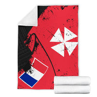 Wallis and Futuna Blanket - Uvea Special Grunge Flag A02 - Polynesian Pride