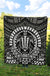 Hawaiian Kakau Honu Arc White Polynesian Premium Quilt - Polynesian Pride