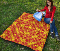Polynesian Premium Quilt Orange - Polynesian Pride