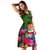 Fiji Midi Dress - Turtle Plumeria Banana Leaf - Polynesian Pride