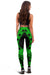 Guam Women Leggings Polynesian Pattern Green - Polynesian Pride
