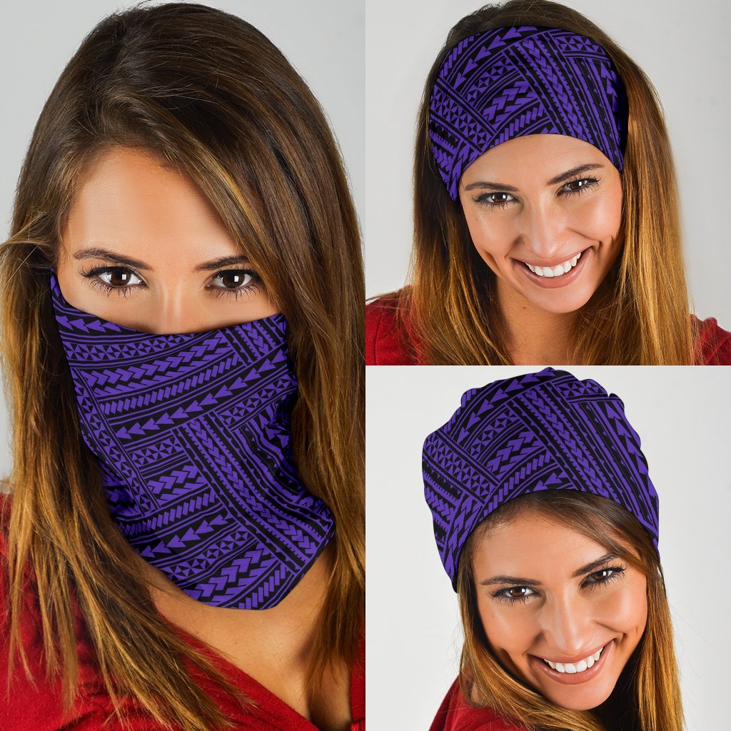 Polynesian Nation Violet Bandana 3 - Pack Violet One Size - Polynesian Pride