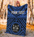Fiji Personalised Premium Blanket - Fiji Seal With Polynesian Tattoo Style ( Blue) - Polynesian Pride