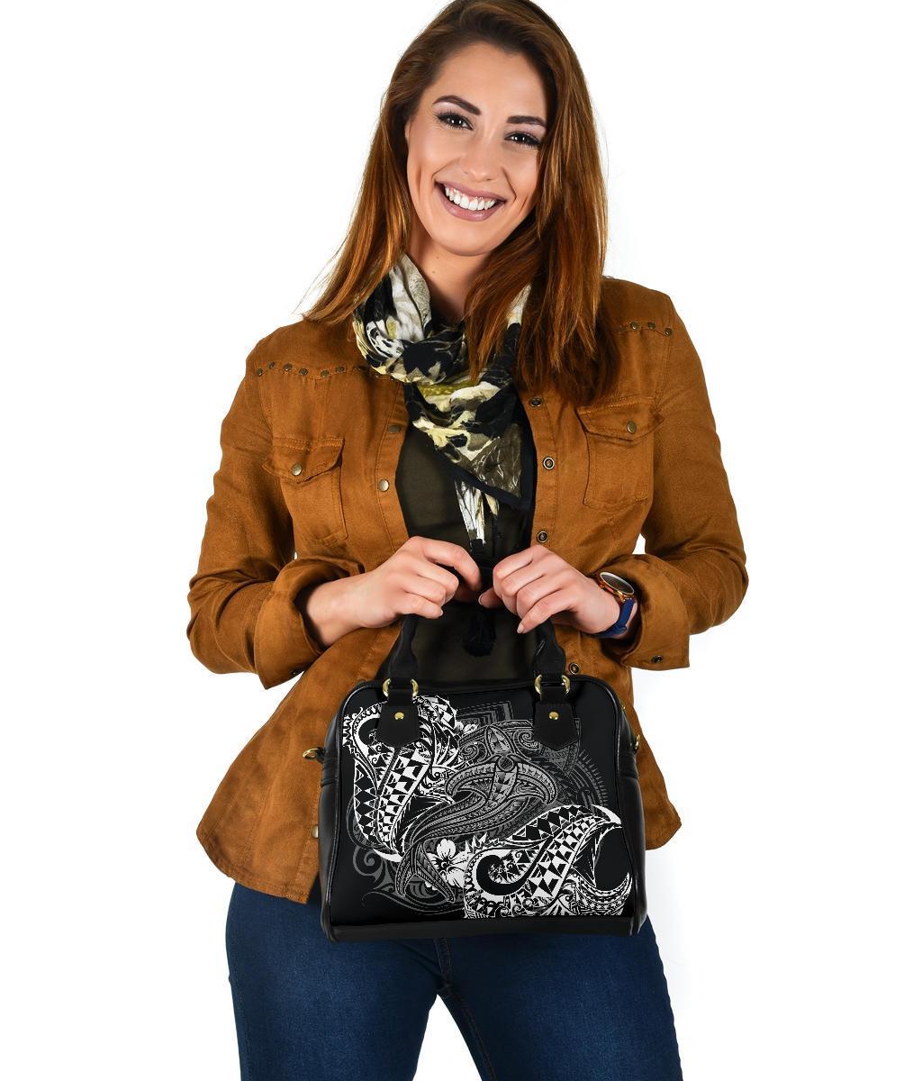 Polynesian Shoulder Handbag - White Shark Polynesian Tattoo - Polynesian Pride