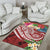 Polynesian Hawaii Area Rug - Summer Plumeria Red) - Polynesian Pride
