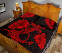 Anchor Poly Tribal Quilt Bed Set Red - Polynesian Pride