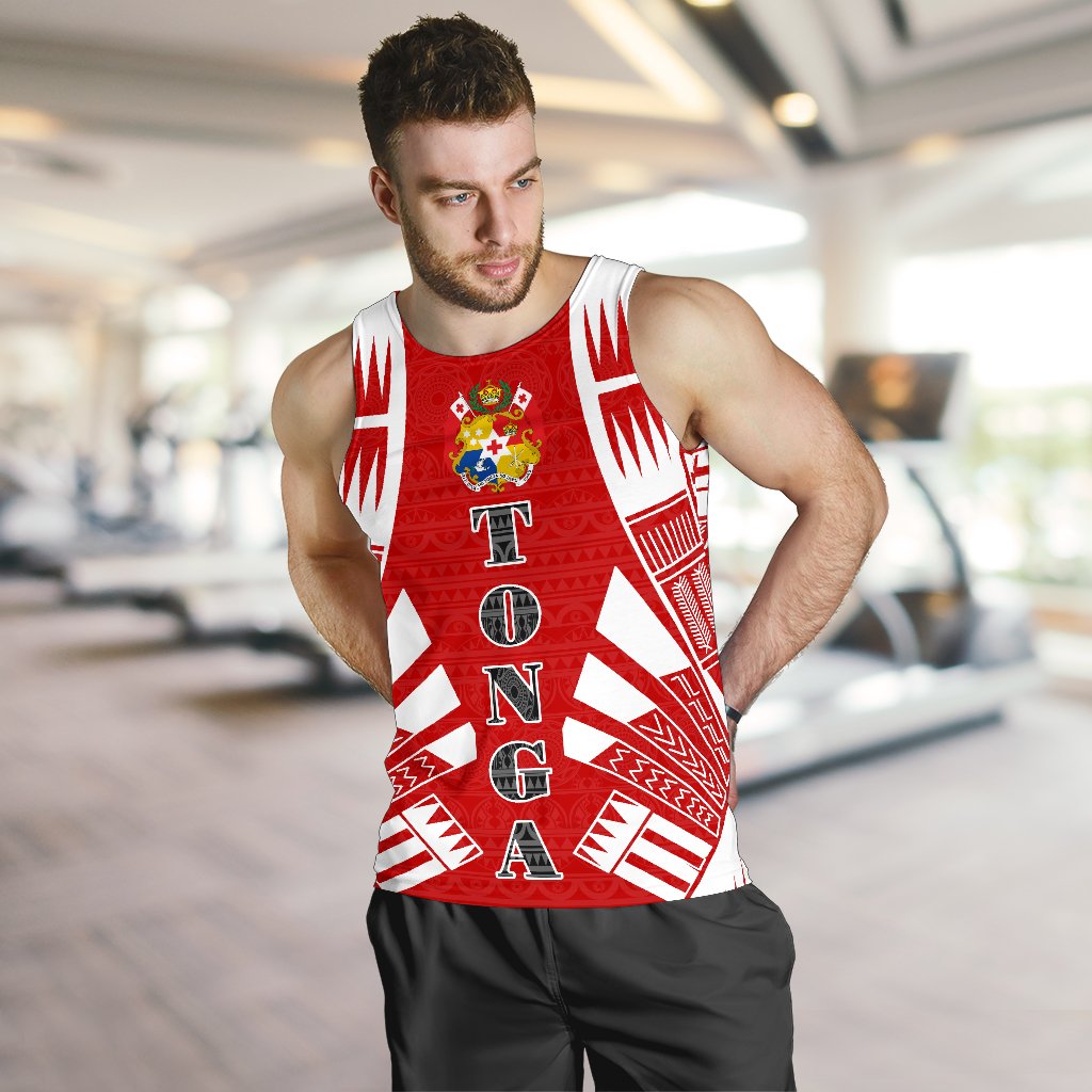 Tonga Men Tank Top - Polynesian Tattoo Flag - Polynesian Pride